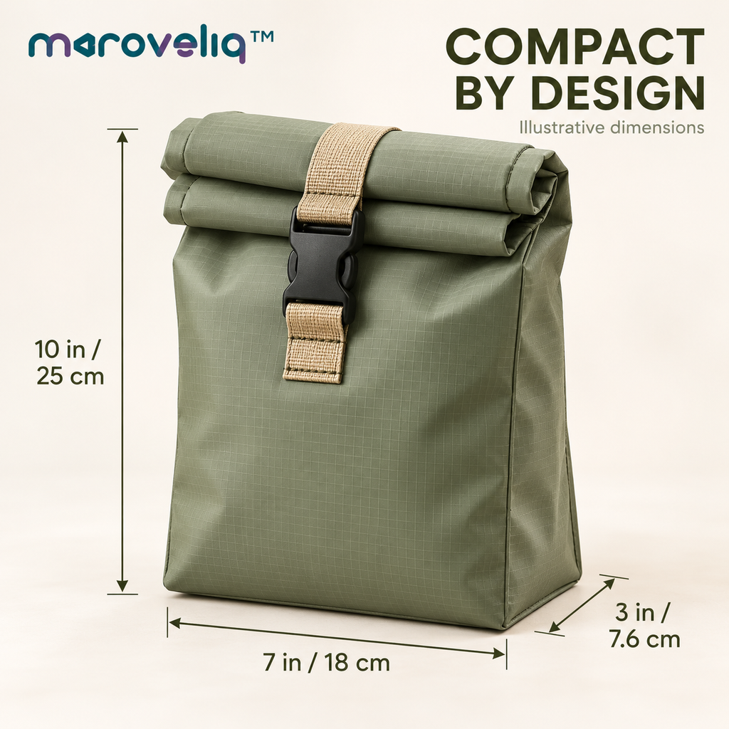 Maroveliq™ DryHaven – Roll-Top Water-Resistant Fishing Gear Pouch, Compact Dry-Style Storage Bag for Outdoor Essentials