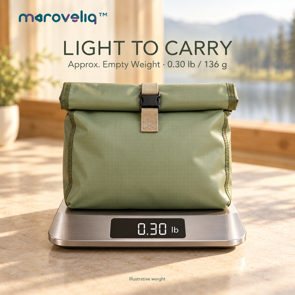 Maroveliq™ DryHaven – Roll-Top Water-Resistant Fishing Gear Pouch, Compact Dry-Style Storage Bag for Outdoor Essentials