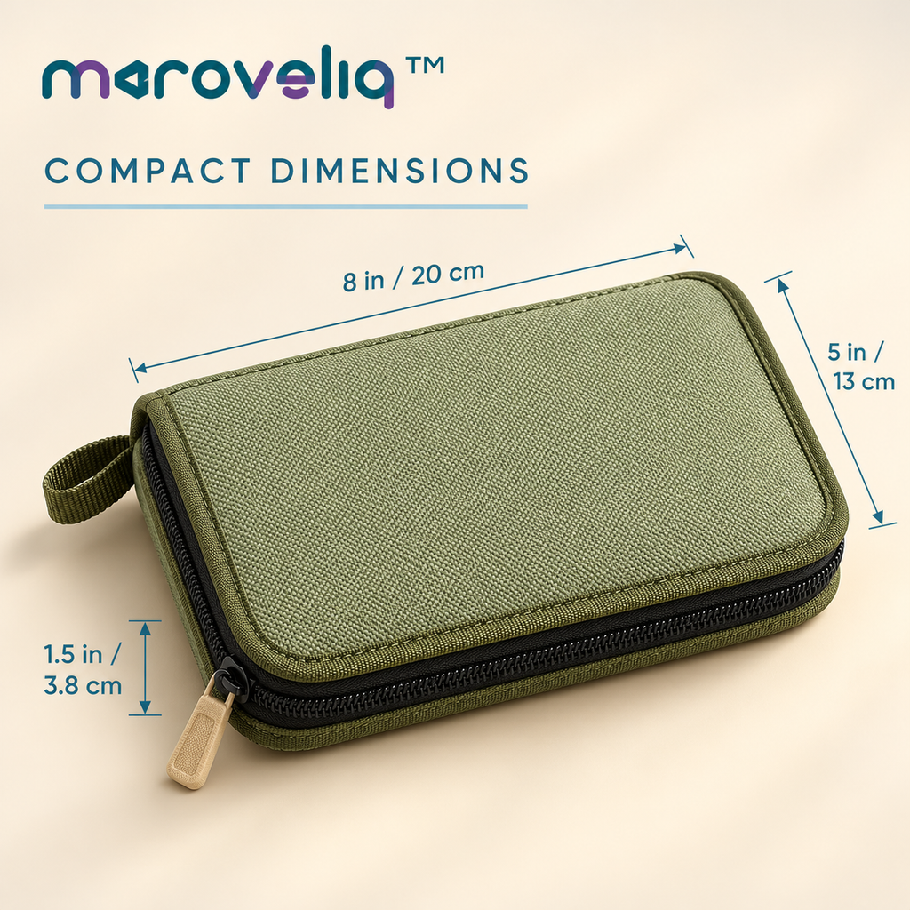 Maroveliq™ LineKeeper – Zippered Fishing Leader Organizer Wallet, Compact Tippet Line & Terminal Tackle Storage Case